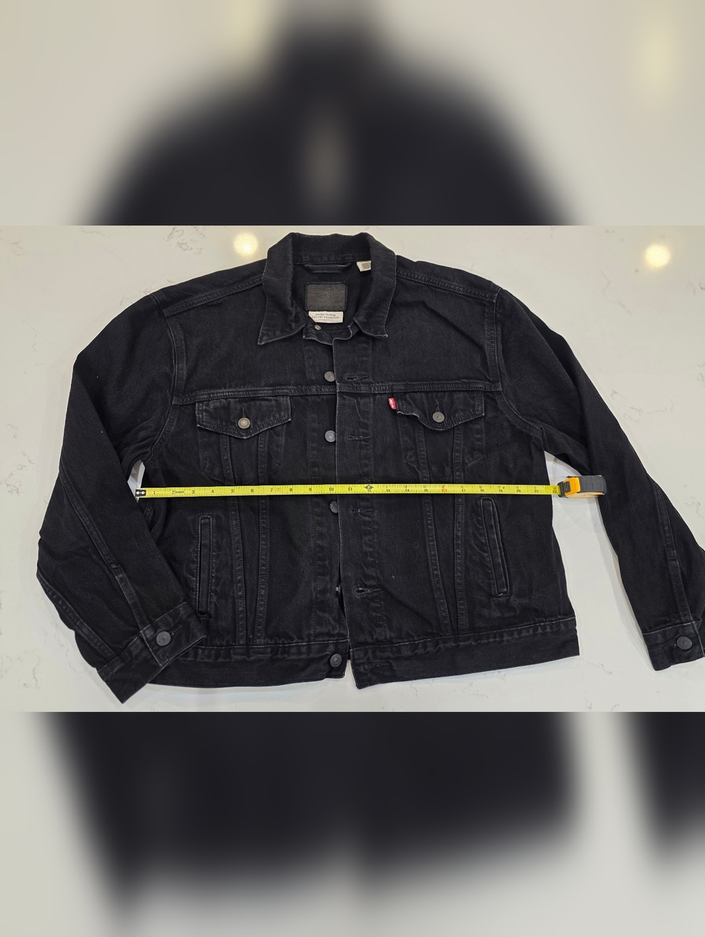 Levi's " Big E" Black Jean Jacket Size XL